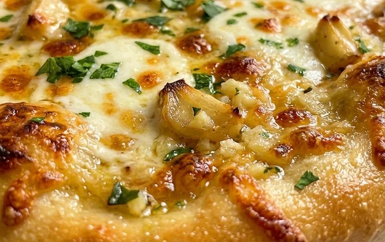 buttery garlic pizza