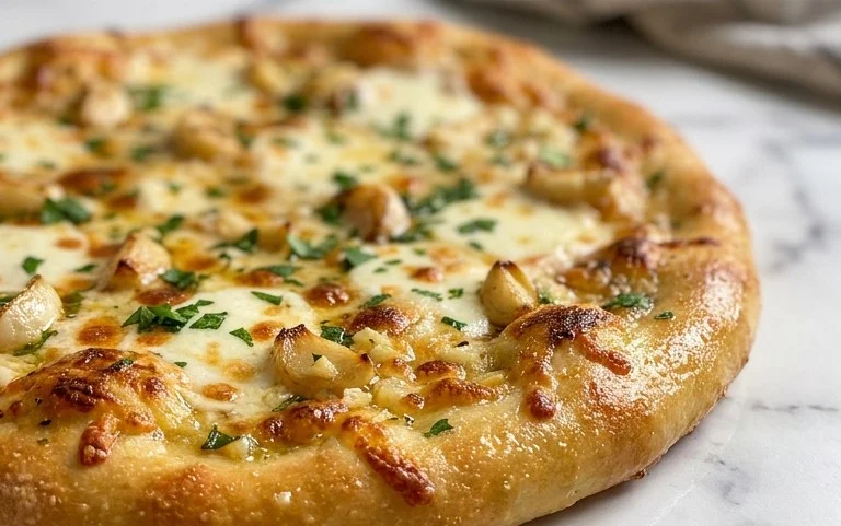 buttery garlic pizza