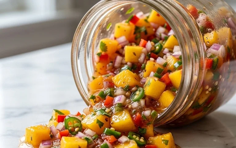 Sweet & Spicy Peach Salsa Canning Recipe