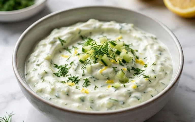 Cucumber Dip with Sour Cream and Dill