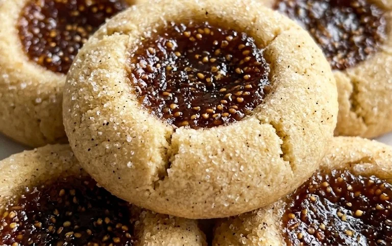Cardamom Fig Thumbprint Cookies