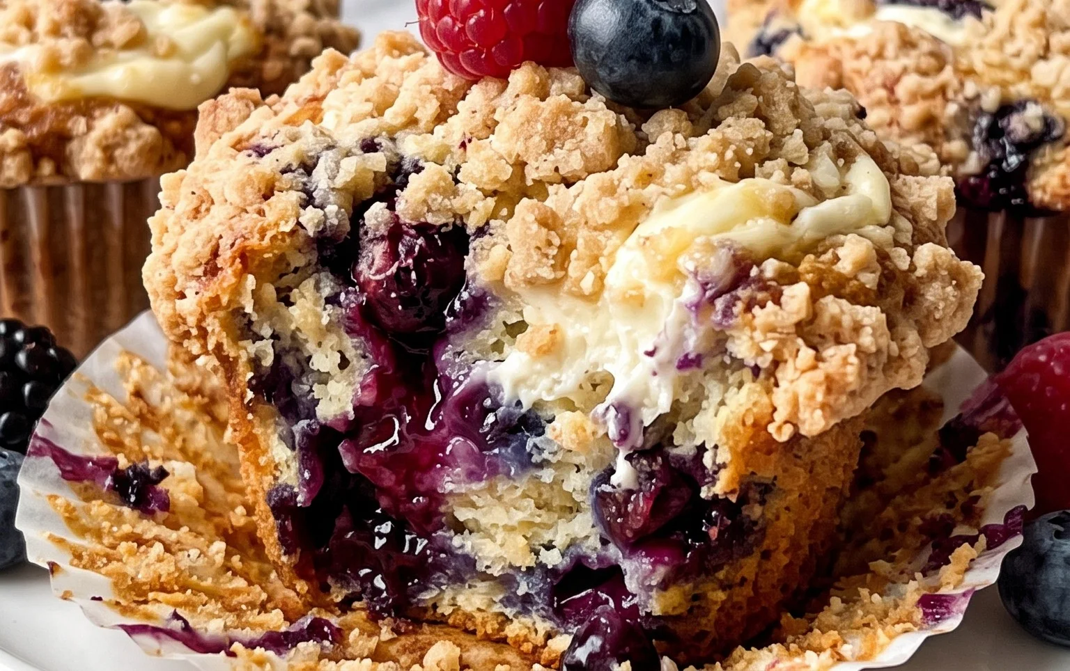 Berry Cream Cheese Muffins