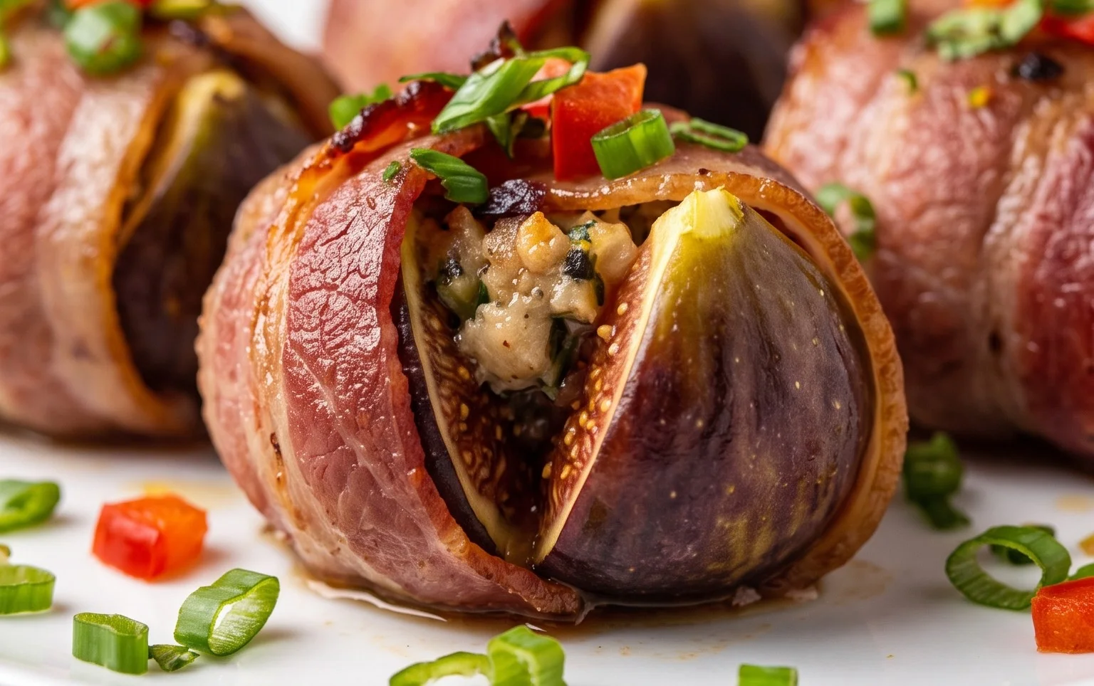 Beef Bacon Wrapped Stuffed Figs