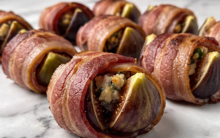 Beef Bacon Wrapped Stuffed Figs
