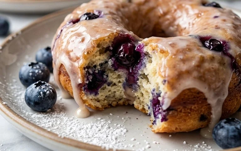 Blueberry Cake Donuts