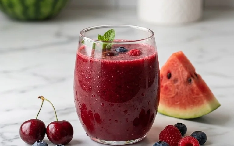Watermelon Cherry Berry Beet Juice