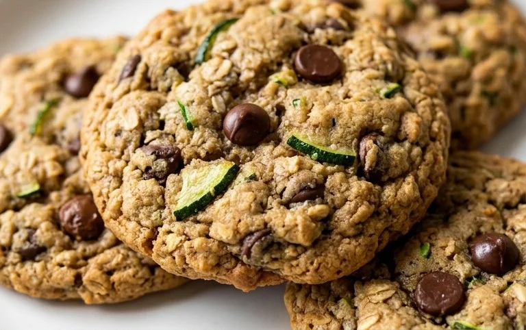 Homemade Zucchini-Oat Chocolate Chip Cookies