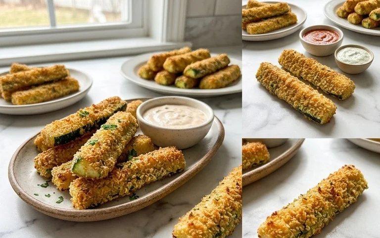 Baked Zucchini Sticks (Oven or Air Fryer)