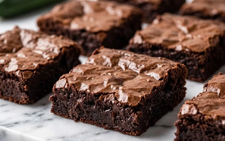 Fudgy Dark Chocolate Zucchini Brownies Recipe