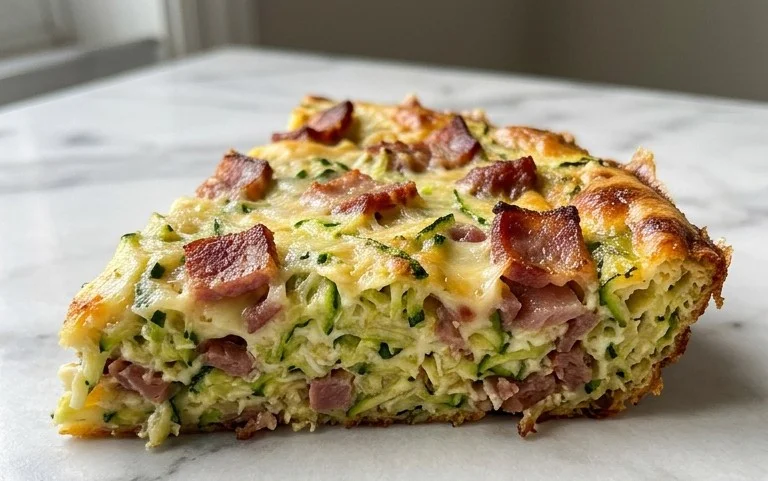 Zucchini and Beef Bacon Slice