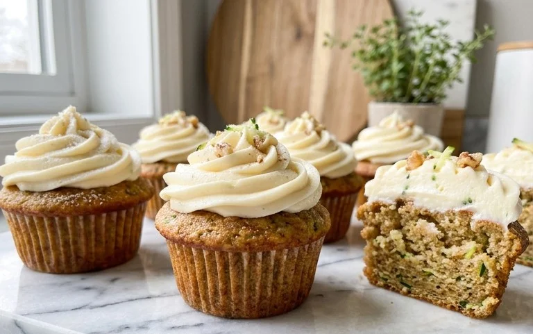 Zucchini Cupcakes with Cream Cheese Frosting