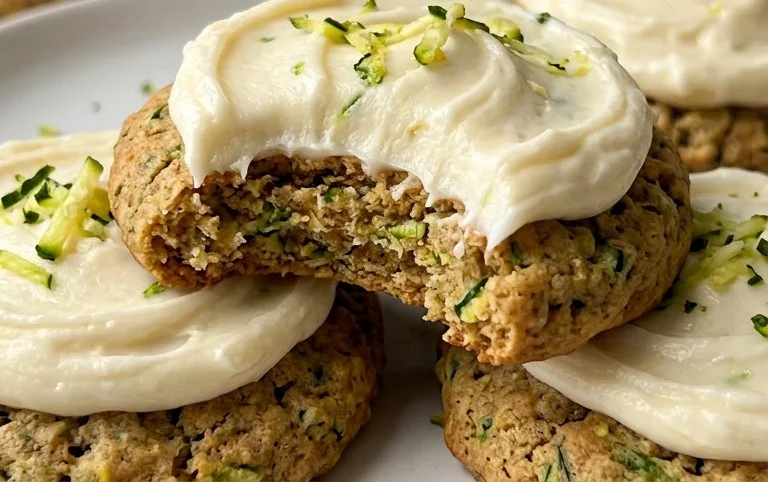 Zucchini Cookies with Cream Cheese Frosting
